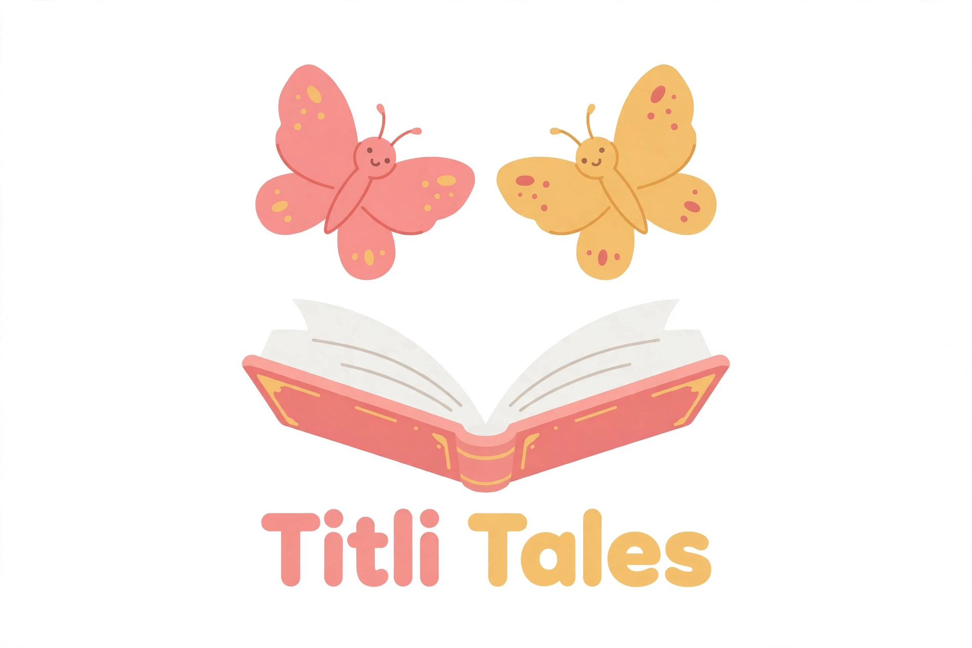 Titli Tales, two butterflies rising from an open book